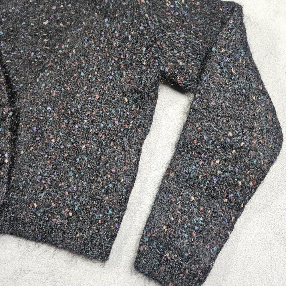 Vintage Cape Isle Knitters Cardigan Sweater Womens L Mohair Blend Flecked Button - Picture 4 of 12
